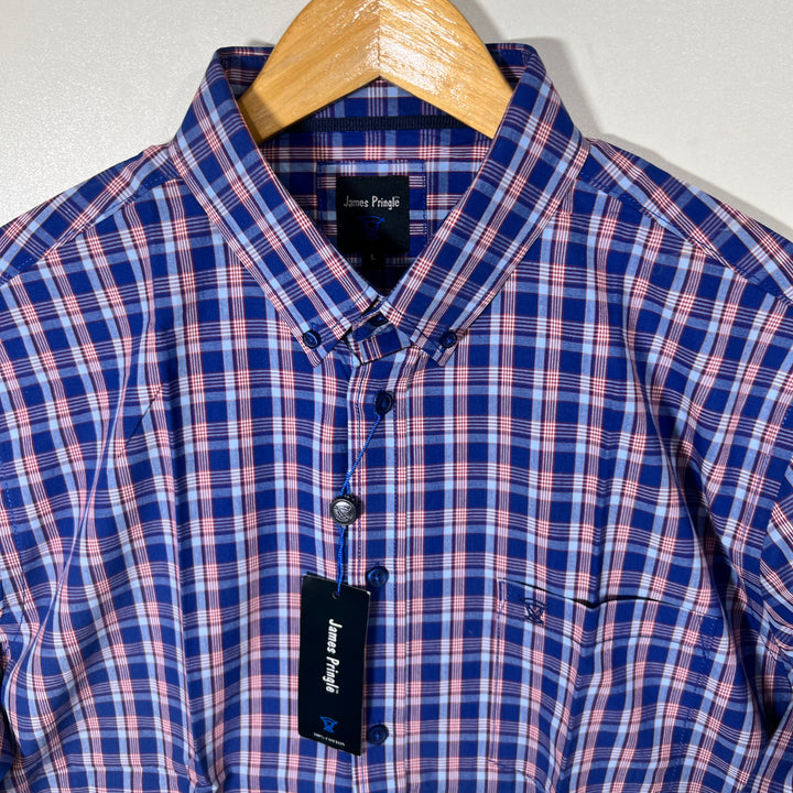 JAMES PRINGLE BUTTON DOWN HALF SLEEVES SHIRT