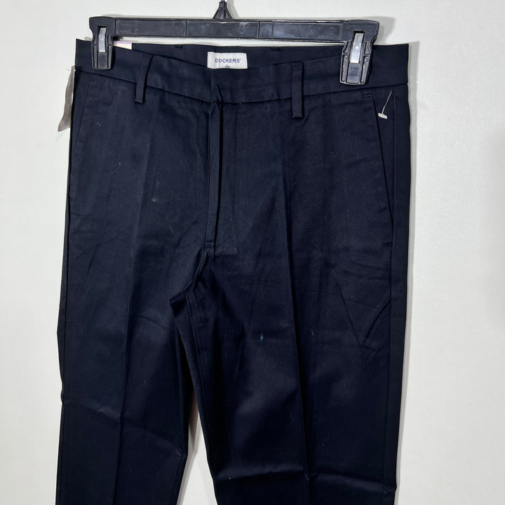 DOCKERS KHAKI SLIM FIT IRON FREE COTTON CHINO PANT BRAND NEW WITH STRETCH BLACK COLOUR