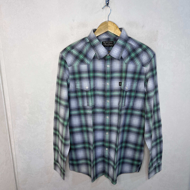 BURTON CHECKERED DOUBLE POCKETS CASUAL SHIRT - JS BROTHERS 