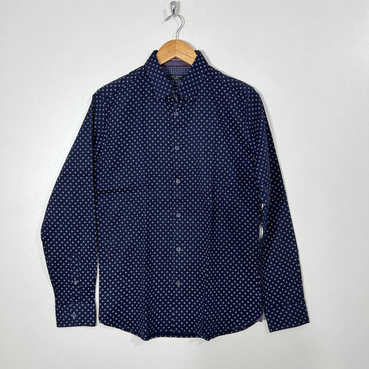 TED BAKER LONDON BUTTON DOWN CASUAL COTTON SHIRT WITH STRETCH