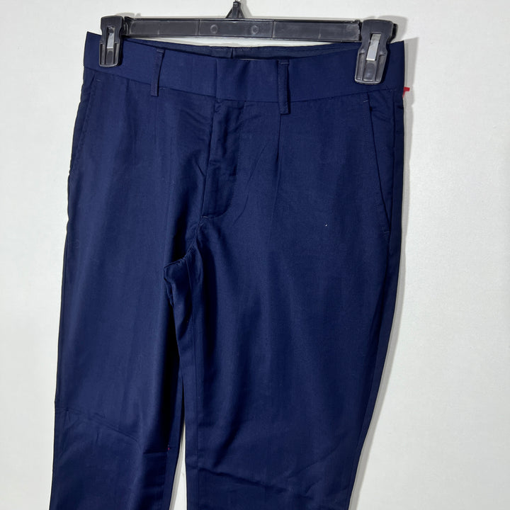 H&M STRAIGHT FIT DRESS PANT WITHOUT STRETCH DARK BLUE COLOUR