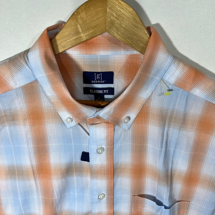 GEORGE CLASSIC FIT BUTTON DOWN CASUAL COTTON SHIRT BRAND NEW