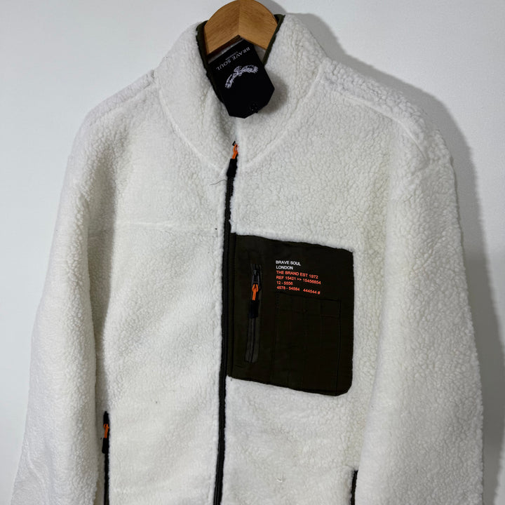 BRAVE SOUL LONDON FLEECE SHERPA JACKET BRAND NEW