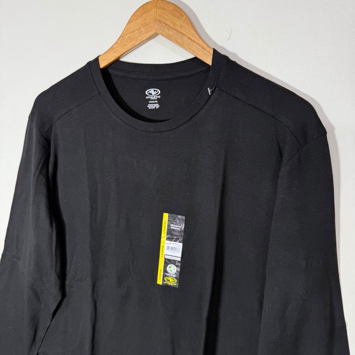 ATHLETIC WORKS LONG SLEEVES ACTIVE TSHIRT BRAND NEW BLACK NEW