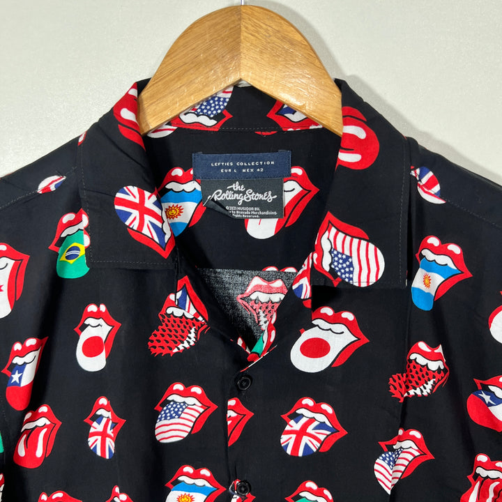 THE ROLLING STONES SAFARI COLLAR  HALF SLEEVES HAWAI SHIRT BRAND NEW