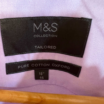 MARKS & SPENCER PURE OXFORD COTTON BUTTON DOWN SHIRT BRAND NEW - JS BROTHERS 