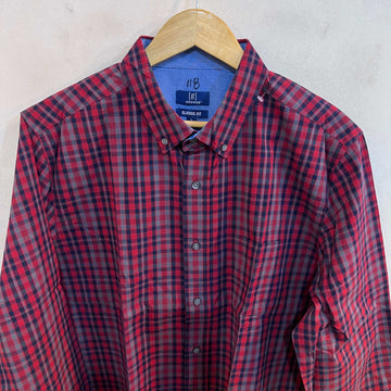 GEORGE CLASSIC FIT BUTTON DOWN CHECKERED SHIRT BRAND NEW - JS BROTHERS 