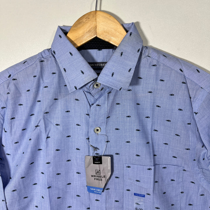 VAN HEUSEN SLIM FIT WRINKLE FREE PRINTED SHIRT BRAND NEW