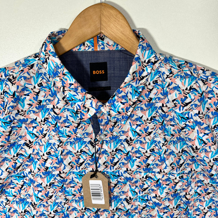BOSS SLIM FIT BUTTON DOWN HALF SLEEVES SHIRT