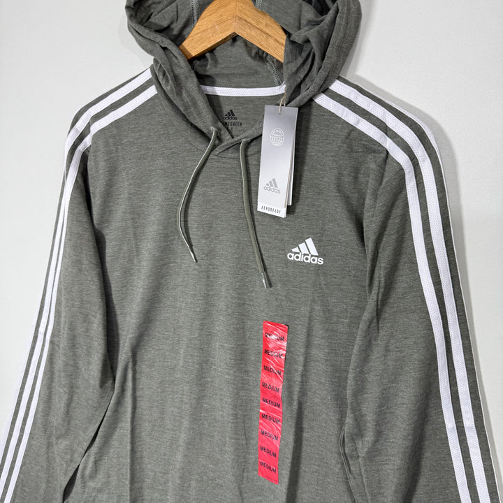 ADIDAS AEROREADY LONG SLEEVES COTTON TSHIRT WITH HOOD BRAND NEW