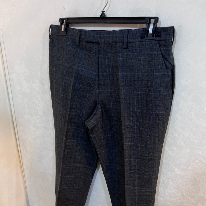 TED BAKER LONDON MODERN FIT CHECKERED FORMAL DRESS PANT