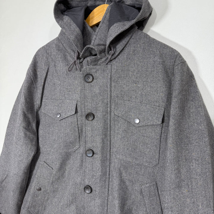 JOSEPH ABBOUD 4 POCKETS WOOL JACKET WITH DETACHABLE HOOD