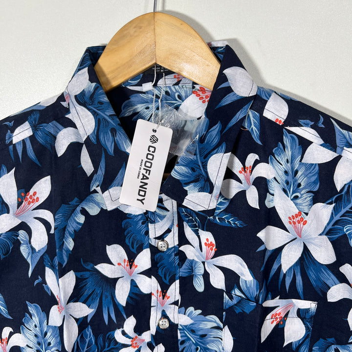 COOFANDY HALF SLEEVES COTTON SHIRT BRAND NEW