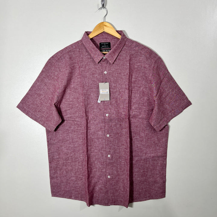 PRIMARK REGULAR FIT HALF SLEEVES LINEN SHIRT BRAND NEW