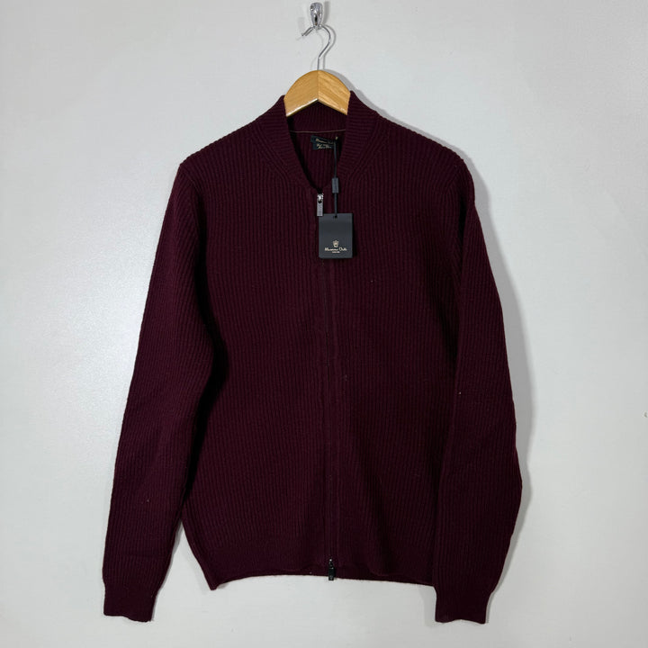 MASSIMO DUTTI FULL ZIP KNITTED  WOOL CASHMERE SWEATER BRAND NEW