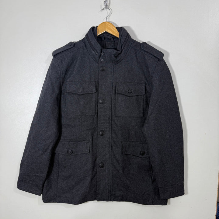 GUESS FOUR POCKET WOOL  JACKET GREY COLOUR