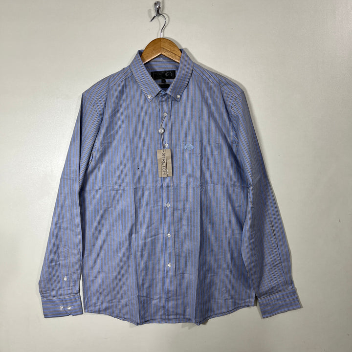 PAUL COSTELLOE LIVING BUTTON DOWN CASUAL COTTON SHIRT BRAND NEW WITH STRETCH