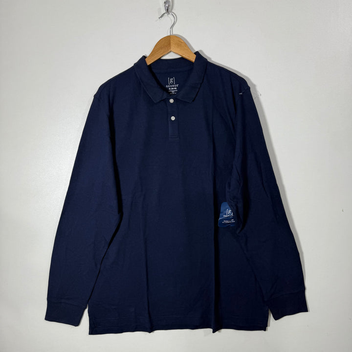 GEORGE LONG SLEEVES COTTON POLO TSHIRT BRAND NEW