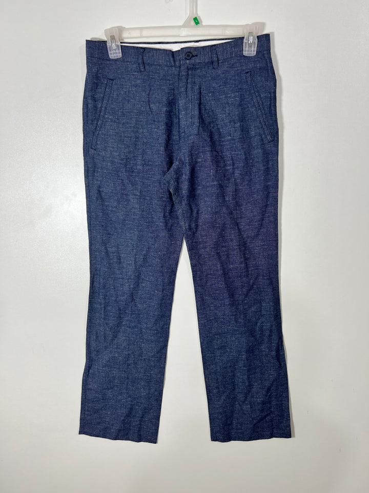M&S BY AUTOGRAPH STRAIGHT FIT COTTON LINEN PANT