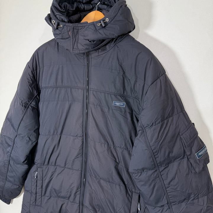 DAYLON PUFFER JACKET WITH DETACHABLE HOOD BLACK COLOUR