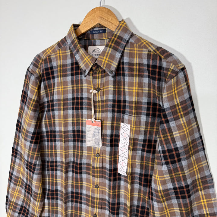ST JHONS BAY BUTTON DOWN FLANNEL COTTON SHIRT BRAND NEW