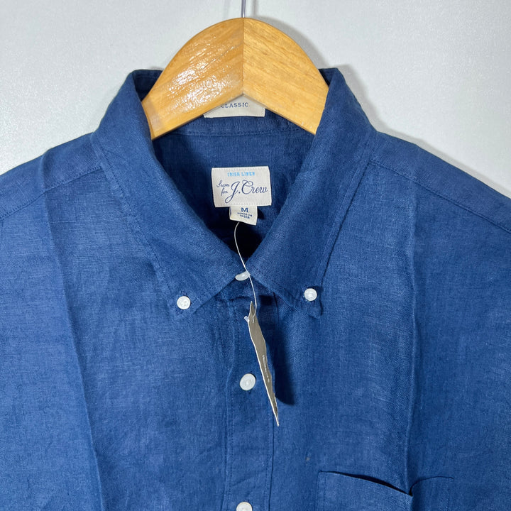 J CREW BUTTON DOWN LINEN HALF SLEEVES SHIRT BRAND NEW
