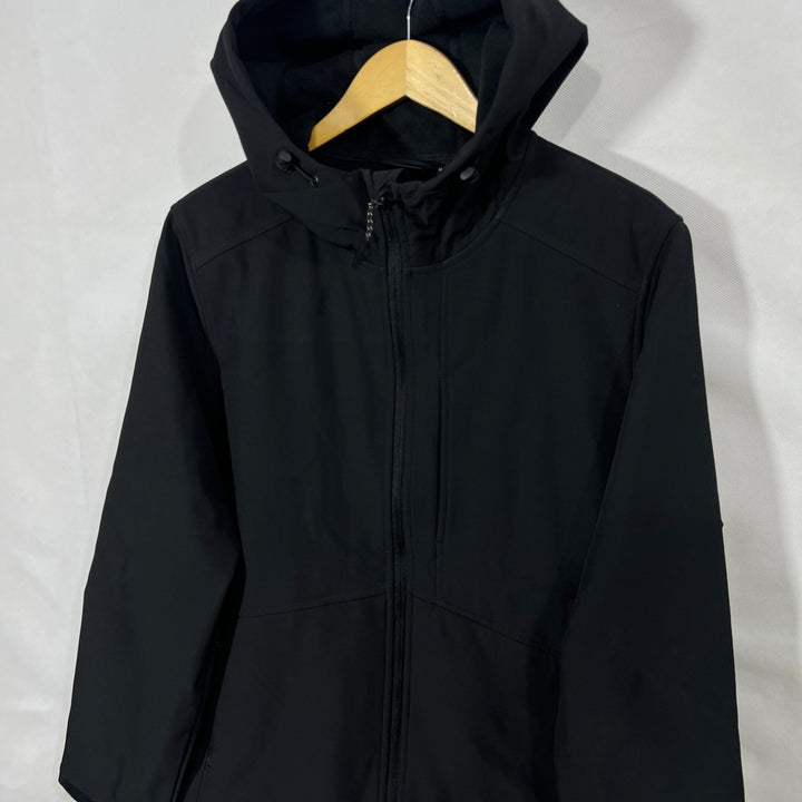 GEORGE SOFT SHELL WINDBREAKER JACKET INNER FLEECE WITH HOOD