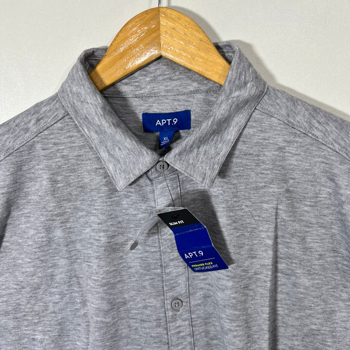 APT.9 PREMIER FLEX UNTUCKED FIT HALF SLEEVES SHIRT BRAND NEW WITH STRETCH