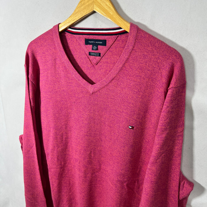 TOMMY HILFIGER V NECK COTTON SWEATER