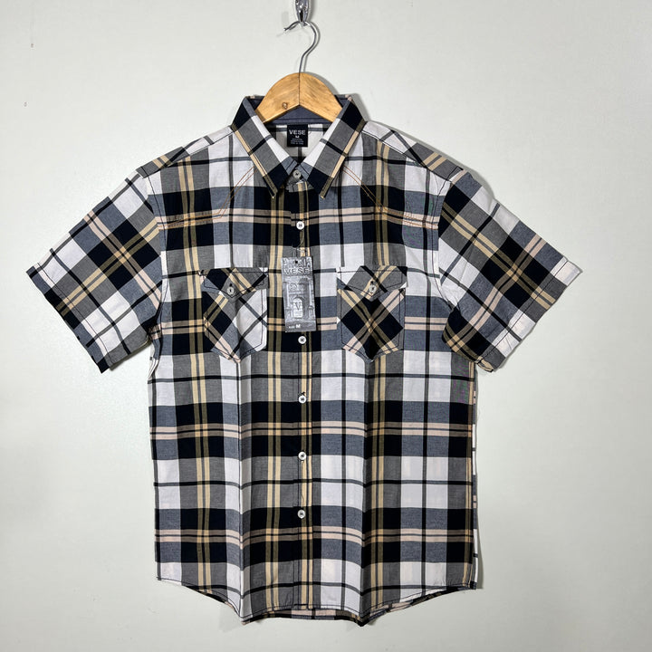 VESE DOUBLE POCKETS HALF SLEEVES SHIRT BRAND NEW