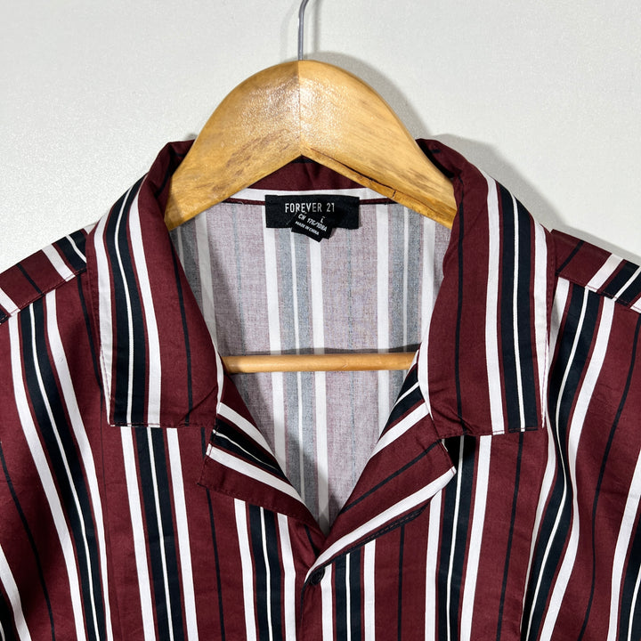 FOREVER 21 SAFARI COLLAR HALF SLEEVES SHIRT
