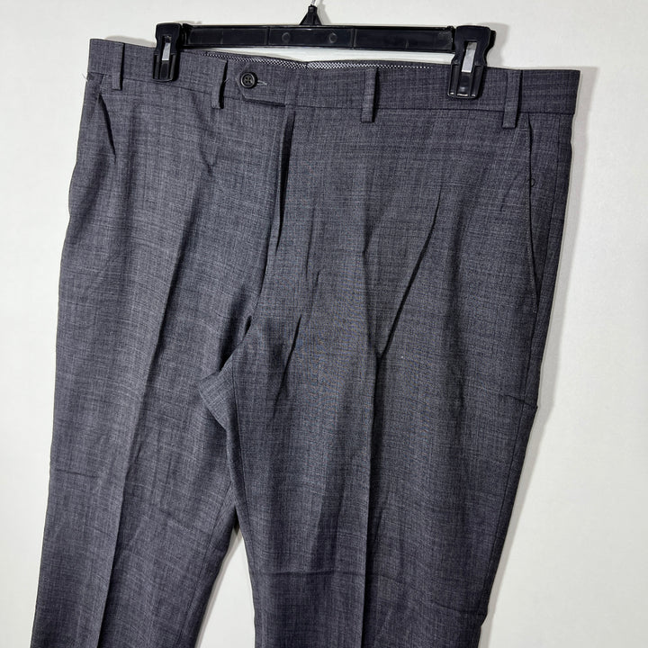 CHAPS SLIM FIT TEXTURE DRESS PANT WITHOUT STRETCH CHARCOAL GREY COLOUR