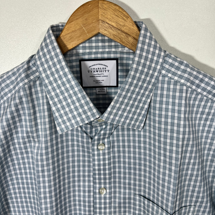 CHARLES TRYWHITT CLASSIC FIT FORMAL CHECKERED SHIRT