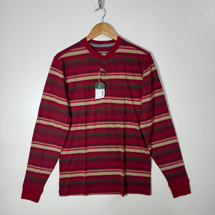 OUTDOORLIFE HENLEY COLLAR LONG SLEEVES COTTON TSHIRT BRAND NEW