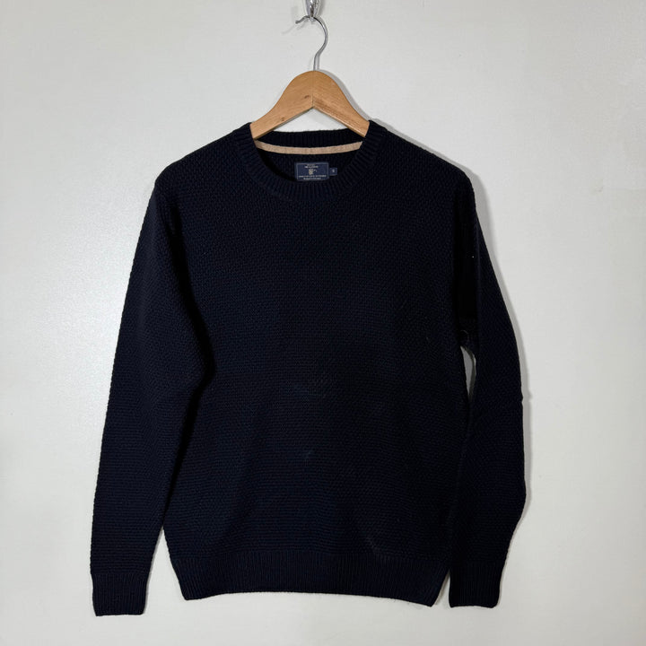 MO CASUAL KNITWEAR COTTON SWEATER BLUE COLOUR