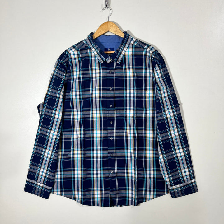 GEORGE CLASSIC FIT BUTTON DOWN CASUAL COTTON SHIRT