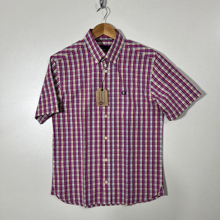 FRED PERRY BUTTON DOWN HALF SLEEVES SHIRT