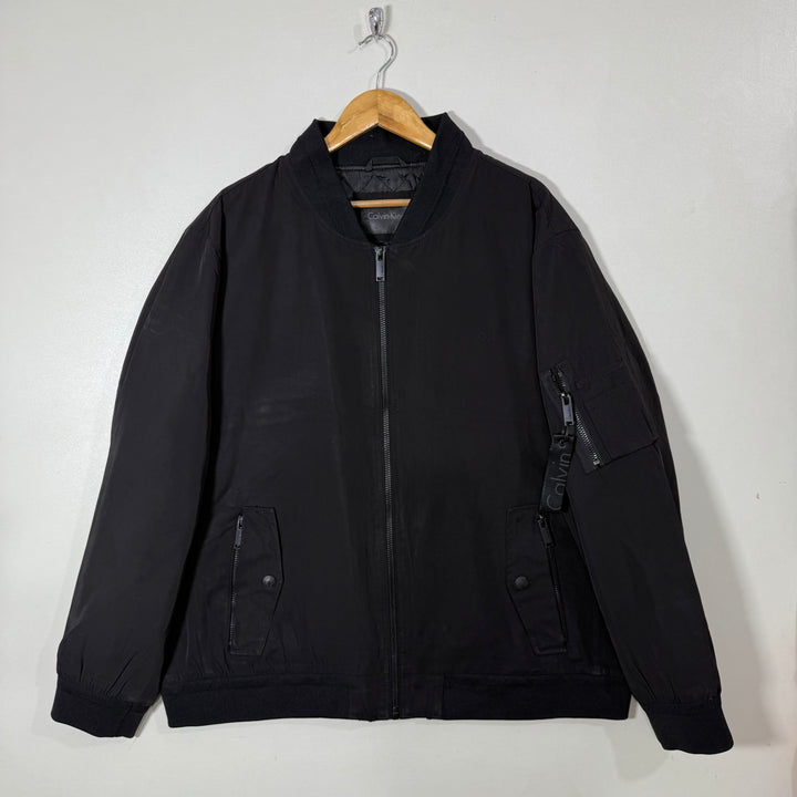 CALVIN KLEIN BEN COLLAR BOMBER JACKET BLACK COLOUR