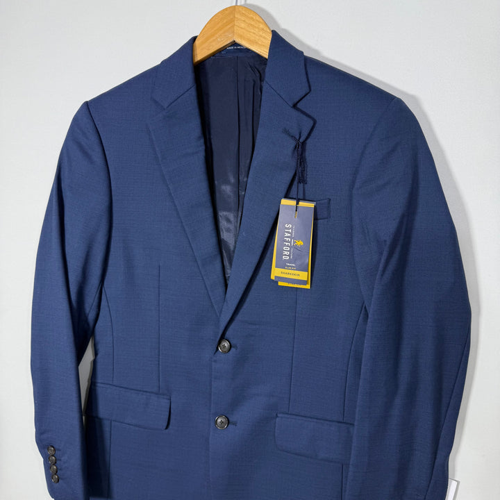 STAFFORD TRAVEL SLIM FIT WRINKLE RESISTANT STRETCH COMFORT BLAZER BRAND NEW BLUE COLOUR