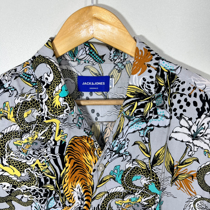 JACK & JONES HALF SLEEVES SAFARI COLLAR SHIRT