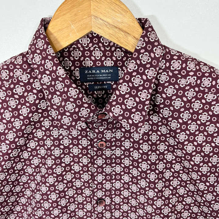 ZARA SLIM FIT CASUAL COTTON SHIRT