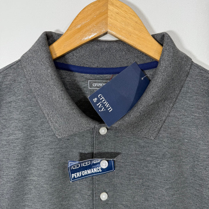 CROWN & IVY LONG SLEEVES SPORT POLO TSHIRT BRAND NEW