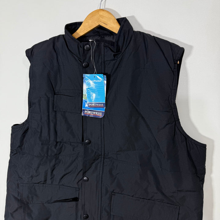 PORTWEST SLEEVES LESS PUFFER JACKET BRAND NEW BLACK COLOUR