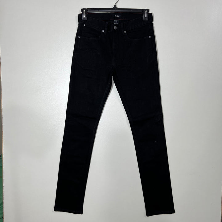 RVCA BLACK COLOUR SKINNY FIT DENIM PANT WITH STRETCH