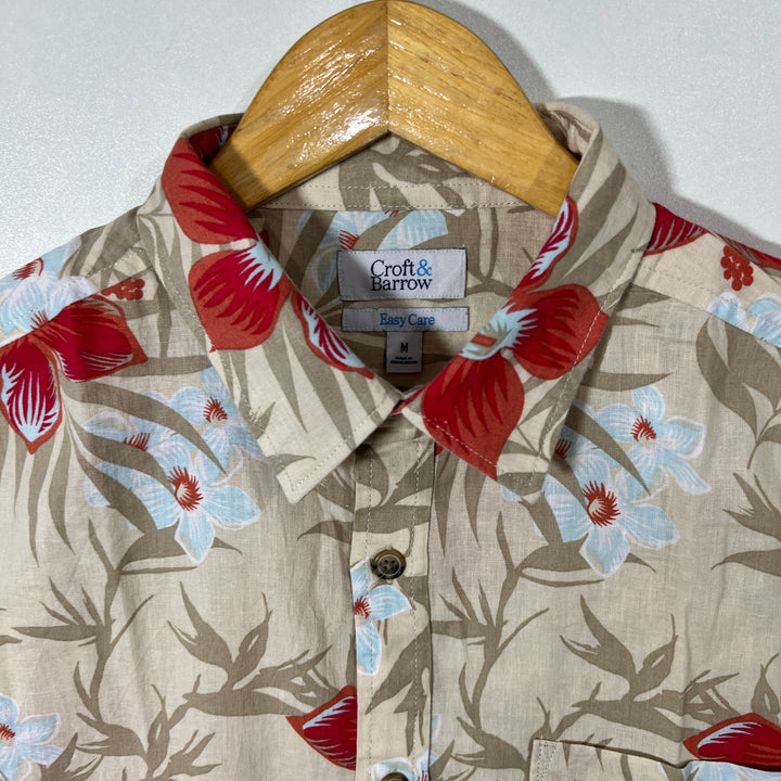 CROFT & BARROW HALF SLEEVES LINEN COTTON SHIRT