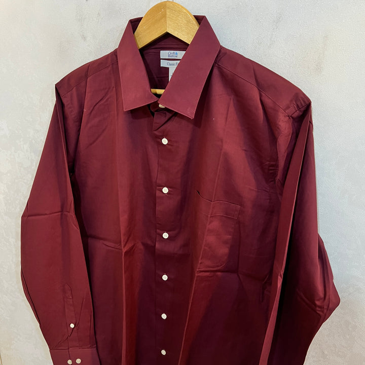 CROFT & BARROW CLASSIC FIT FORMAL COTTON SHIRT