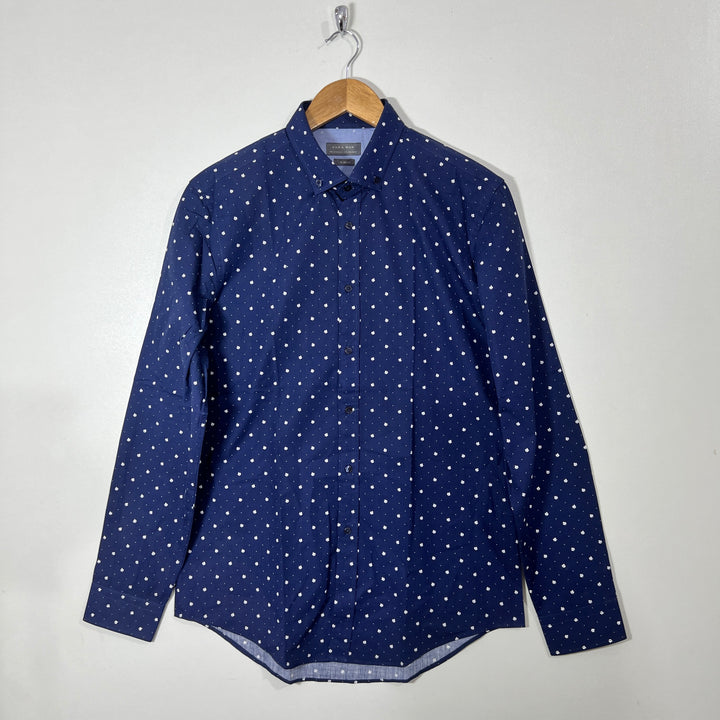 ZARA SLIM FIT BUTTON DOWN CASUAL COTTON SHIRT