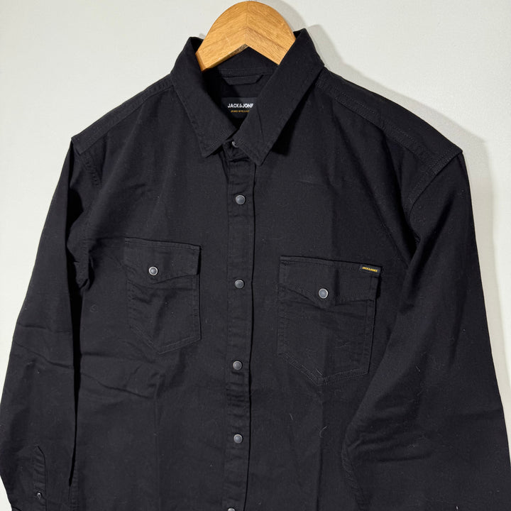 JACK & JONES DOUBLE POCKETS DENIM SHIRT WITH STRETCH
