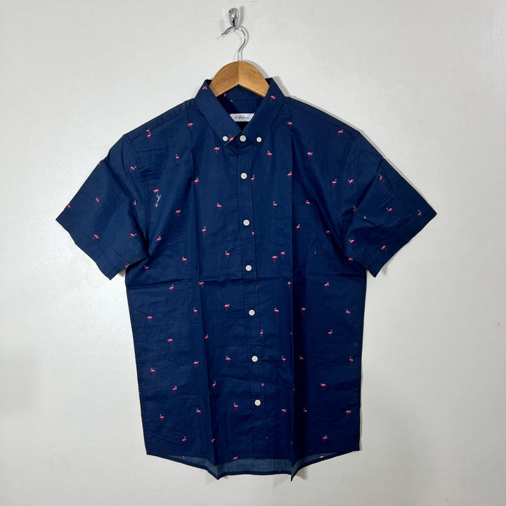 H BROTHER BUTTON DOWN HALF SLEEVES SHIRT