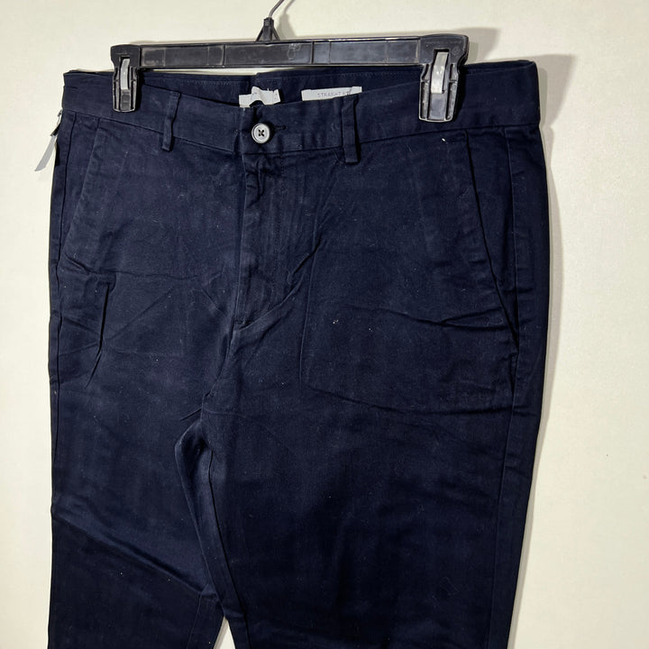 TU MAN STRAIGHT FIT COTTON CHINO PANT BRAND BEW WITH STRETCH COLOUR DARK BLUE
